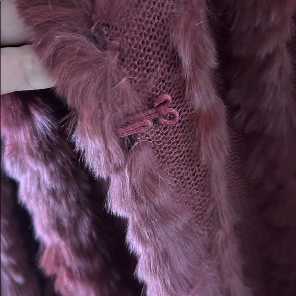 Heartloom Rosa Rabbit Fur Jacket Wine - Picture 8 of 12